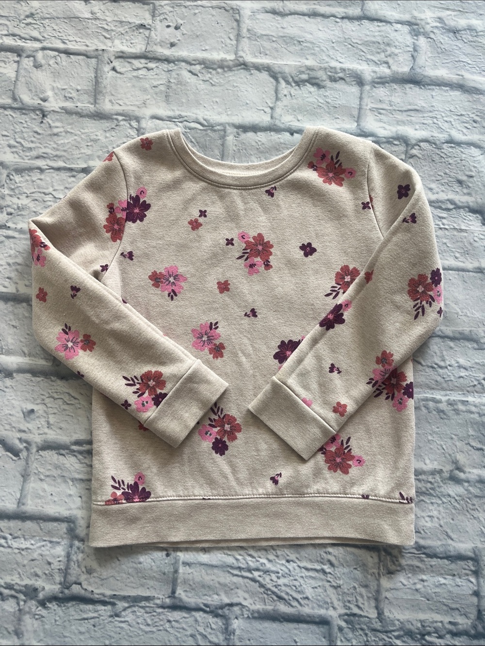 5T floral crewneck sweatshirt